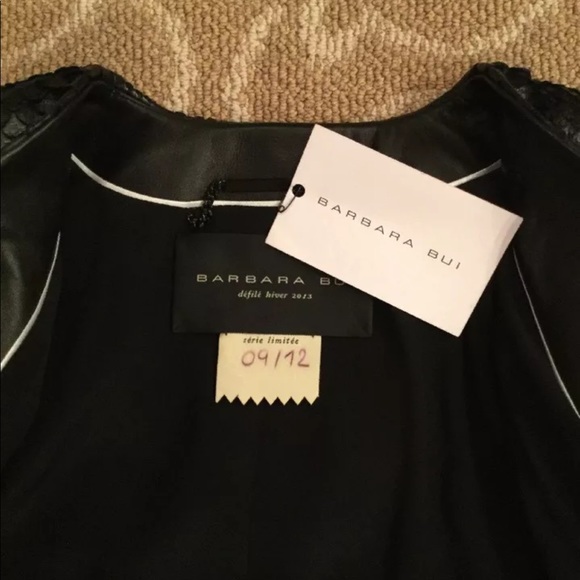 Barbara Bui Black Leather Jacket  Runway  Size 36 - Picture 5 of 8